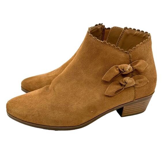 Jack Rogers Kali Tan Suede Bow Bootie Women's Size 6M Good Used Condition - Picture 4 of 9